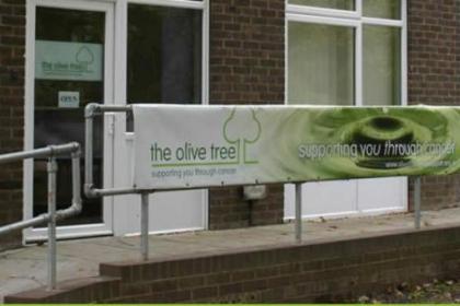 Entrance to the olive tree cancer support centre