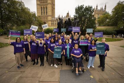 Supporters at parliament