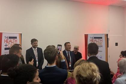 A photograph of Wes Streeting speaking at the Labour Party Conference