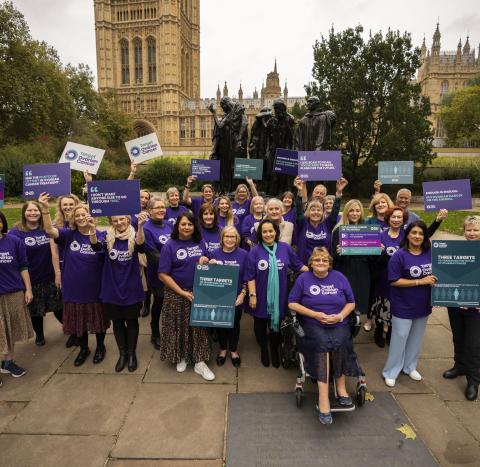 Supporters at parliament