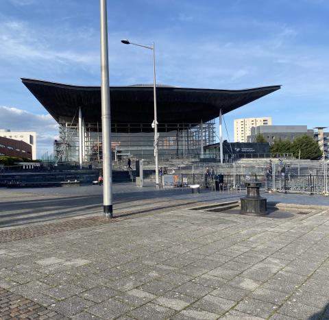 Exterior of Senedd building