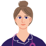 Headshot illustration of a nurse