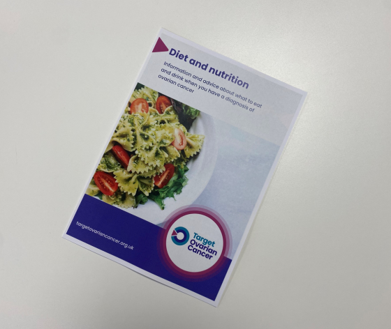 Printed diet and nutrition information sheet