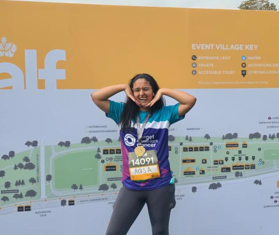 A photo of Aqsa at the Royal Parks Half Marathon