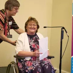 Campaigner presenting