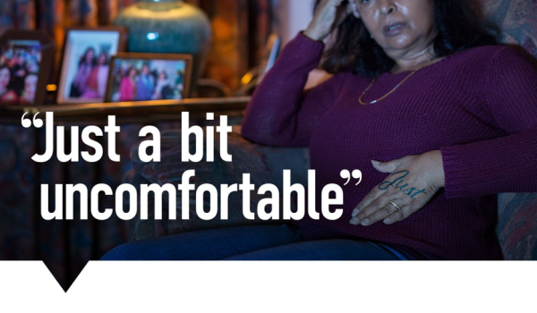 A poster encouraging people to contact their GP if they are experiencing stomach symptoms