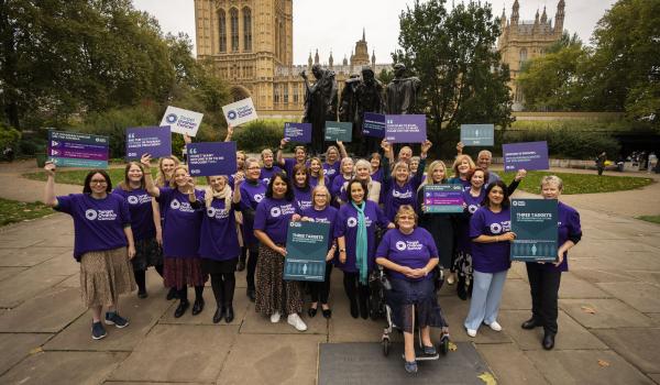 Supporters at parliament