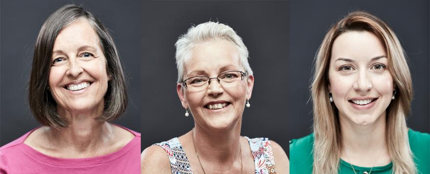 Alison, Helen and Lisa in Target Ovarian Cancer's TAKE OVAR campaign