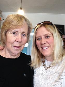 Target Ovarian Cancer fundraiser, Jo Edwards and her mum