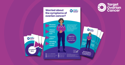 An image of Target Ovarian Cancer's symptoms awareness pack