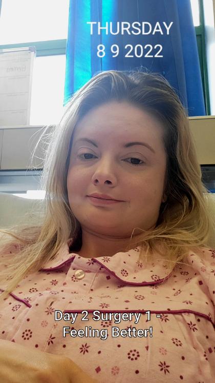 Gemma during treatment in hosptial