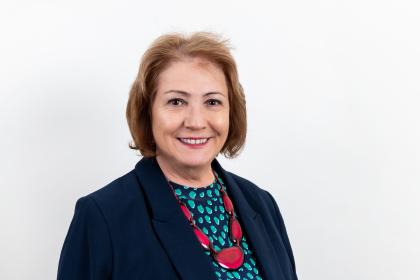 A headshot image of Target Ovarian Cancer CEO Annwen Jones OBE