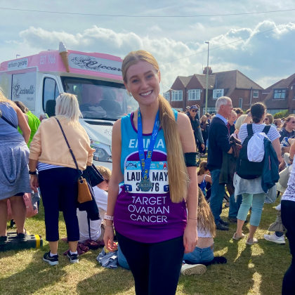 Laura taking part in the Great North Run