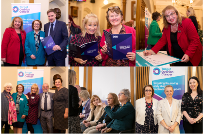 A collection of images from Target Ovarian Cancer Pathfinder events
